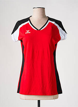 T-shirt col v manches courtes rouge ERIMA femme