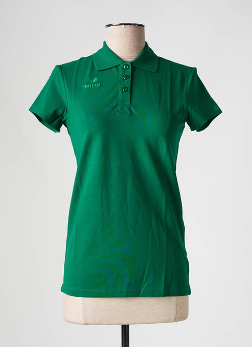 Polo stretch manches courtes vert ERIMA femme