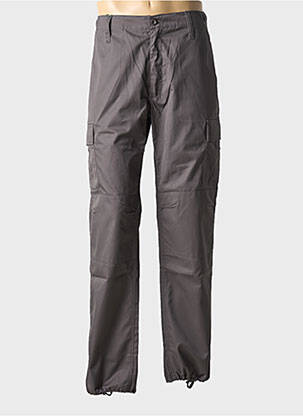 Pantalon droit tissage popeline taille normale gris PARKS homme