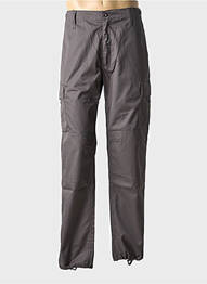 Pantalon droit tissage popeline taille normale gris PARKS homme