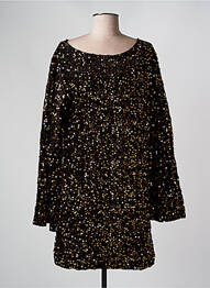 Robe courte manches longues manches longues noir AMY&CLO femme
