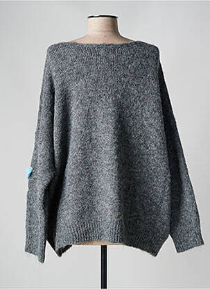 Pull coupe droite manches longues gris GINETTE MIAMI femme