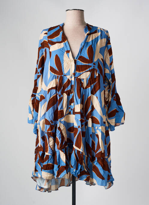 Robe courte bleu NOELINE pour femme