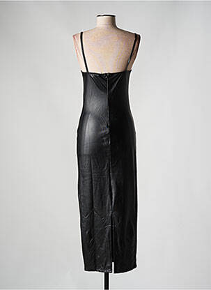 Robe longue coupe cintrée fines bretelles noir COPPEROSE femme
