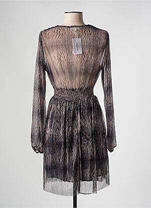 Robe courte manches longues manches longues gris EMMA & ELLA femme
