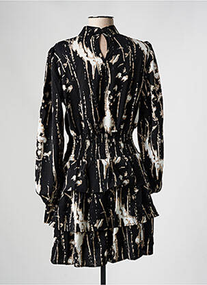 Robe courte coupe fluide manches longues noir RETRO & ICONE femme