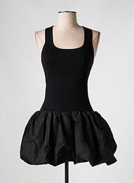 Robe courte col rond fines bretelles noir YU & ME femme