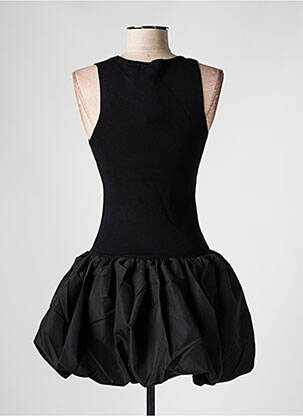Robe courte col rond fines bretelles noir YU & ME femme