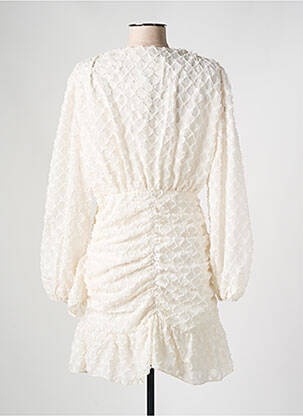 Robe courte manches longues manches longues blanc FLAMANT ROSE femme