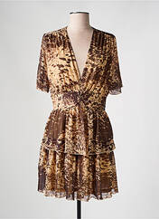 Robe courte marron RETRO & ICONE pour femme seconde vue