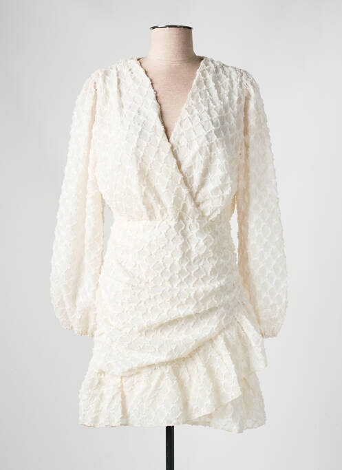 Robe courte blanc FLAMANT ROSE pour femme