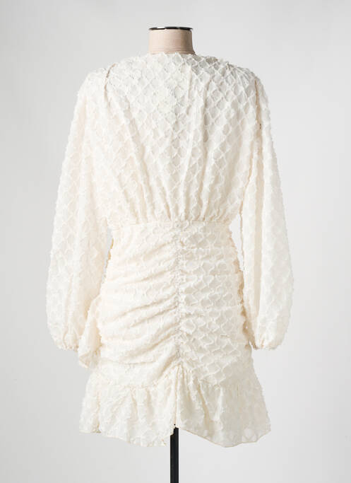 Robe courte blanc FLAMANT ROSE pour femme