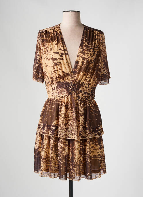 Robe courte marron RETRO & ICONE pour femme