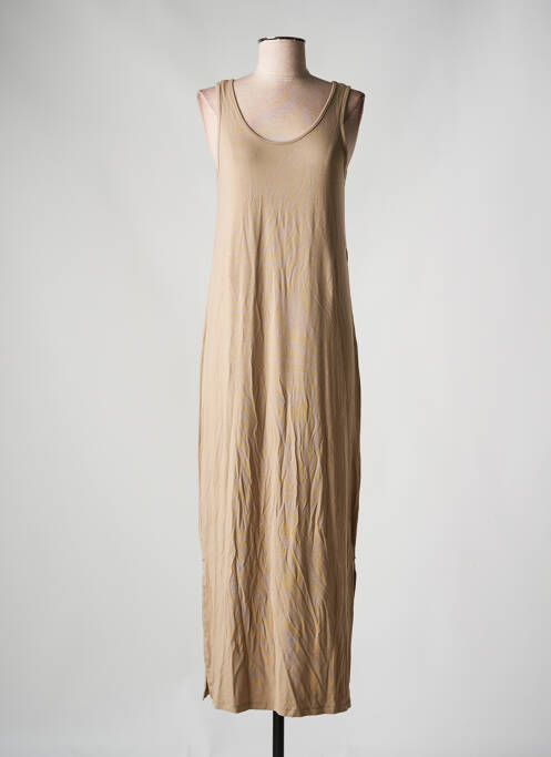 Robe longue beige PIECES pour femme