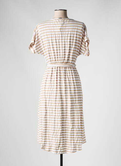 Robe mi-longue beige ESTEE BROWN pour femme