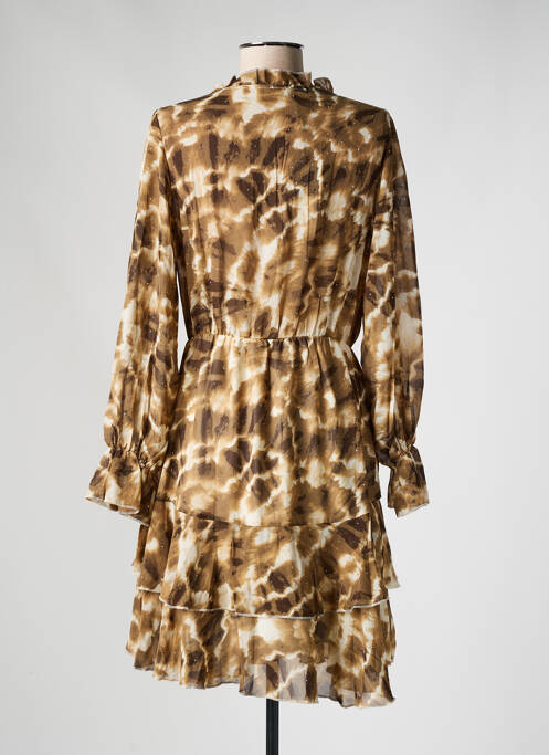 Robe mi-longue marron FLAMANT ROSE pour femme