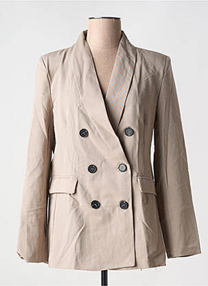 Blazer col châle beige COPPEROSE femme