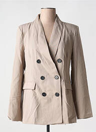 Blazer col châle beige COPPEROSE femme