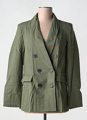 Blazer col châle vert COPPEROSE femme