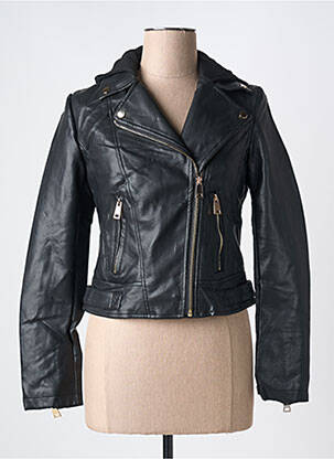 Veste simili cuir poches noir YU & ME femme