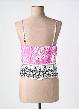 Top imprimé fantaisie fines bretelles rose M & G MONOGRAM femme
