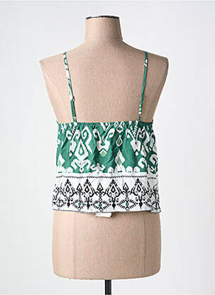 Top imprimé fantaisie fines bretelles vert M & G MONOGRAM femme