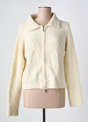 Gilet manches longues beige BIANKA pour femme