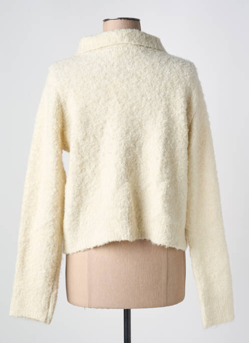 Gilet manches longues beige BIANKA pour femme