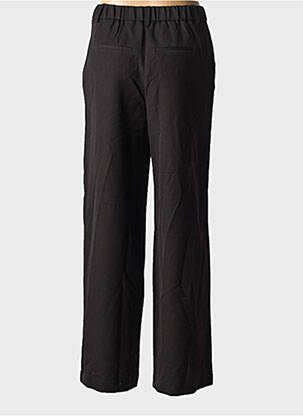 Pantalon droit tissage crêpe taille normale noir PIECES femme