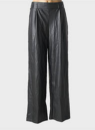 Pantalon large taille à pinces taille haute noir JACQUELINE DE YONG femme
