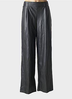 Pantalon large taille à pinces taille haute noir JACQUELINE DE YONG femme