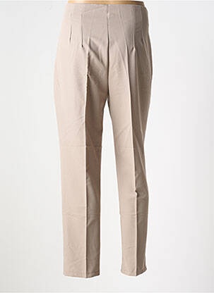 Pantalon slim poches taille haute marron COPPEROSE femme