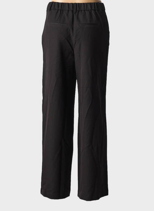 Pantalon droit fermeture zippée sous rabat boutonné taille normale noir PIECES femme