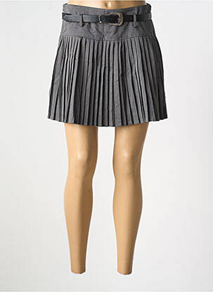 Jupe courte coupe évasée gris PEACE N'LOVE femme