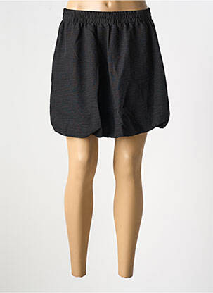 Jupe courte taille élastique noir PIECES femme