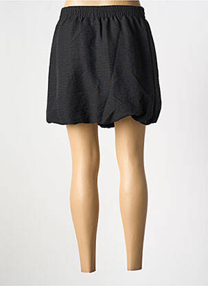 Jupe courte taille élastique noir PIECES femme