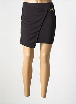 Jupe courte coupe droite noir PIECES femme
