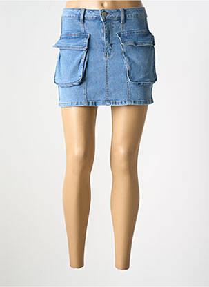 Jupe courte poches bleu YU & ME femme