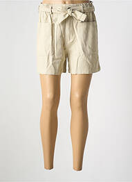 Short fermeture zippée sous rabat boutonné beige JUBYLEE femme