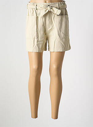 Short fermeture zippée sous rabat boutonné beige JUBYLEE femme