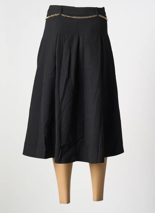 Jupe mi-longue noir SOPHY LINE pour femme