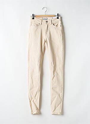 Pantalon slim poches beige ONLY femme