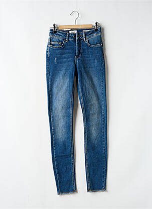 Jeans coupe slim broderie rivets taille normale bleu ONLY femme