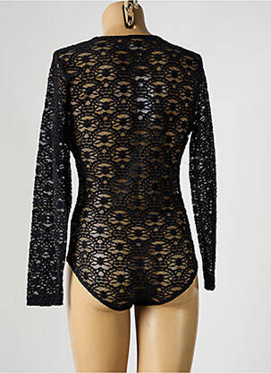 Body coupe cintrée manches longues noir PEACE N'LOVE femme