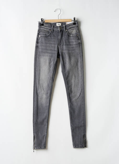 Jeans coupe slim gris ONLY pour femme