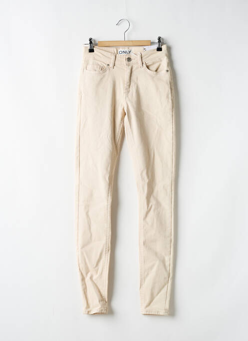 Pantalon slim beige ONLY pour femme