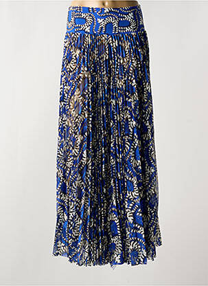 Jupe longue imprimé fantaisie bleu PAIN DE SUCRE femme