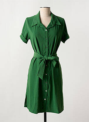 Robe courte manches courtes manches courtes vert PAIN DE SUCRE femme