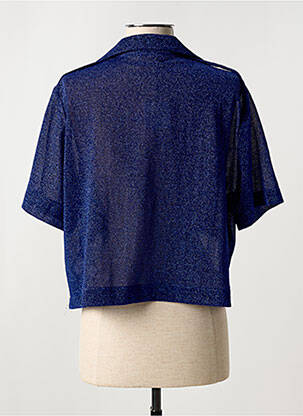 Chemisier manches courtes manches courtes bleu OSÉREE femme