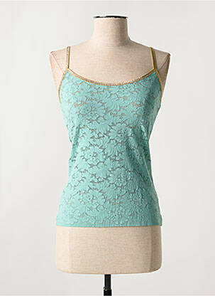 Top/caraco légère et transparente vert PAIN DE SUCRE femme